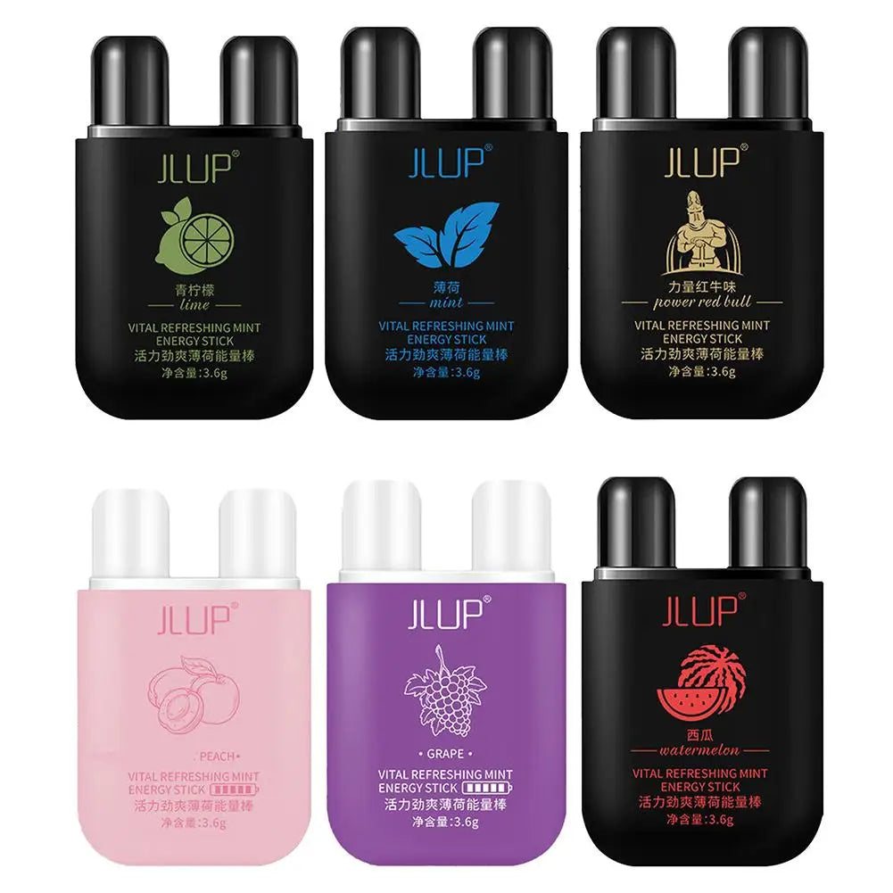 6 Scents Double Hole Energizing Energy Bar Aromatherapy Nasal Inhaler Energy Vapors Stick Aromatherapy Stick Stimulating Scent