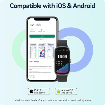 Health Fitness Tracker, 24/7 Heart Rate/Spo2/Sleep Monitor, Activity Trackers & Smart Watches with Step Calorie Counter Pedometer, Waterproof Fitness Watches for Women Men (Black)