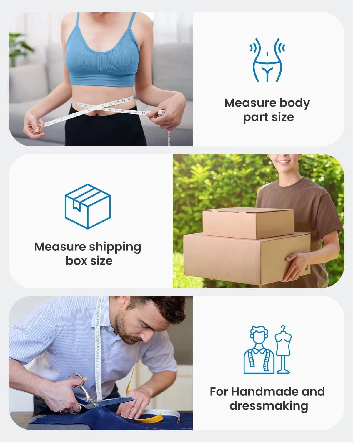 Upgraded Smart Body Measure Tape for Weight Loss, Muscle Gain, Fitness Bodybuilding