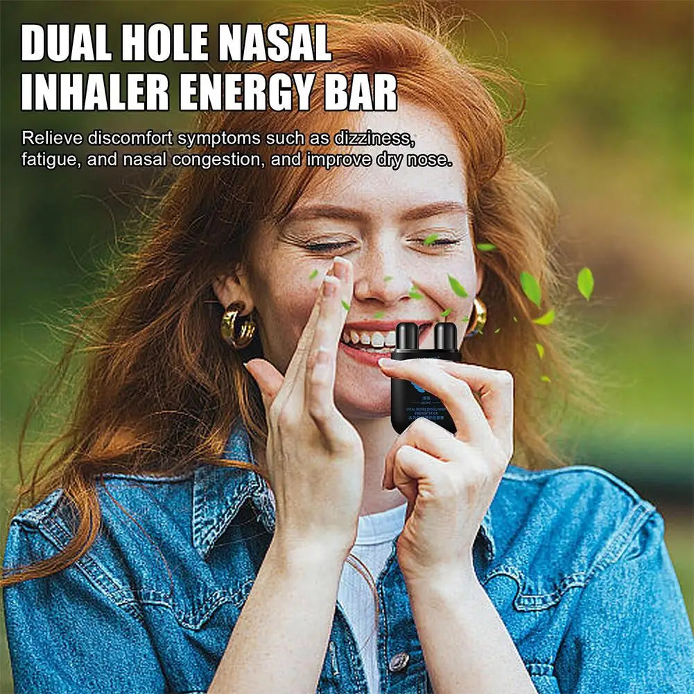 6 Scents Double Hole Energizing Energy Bar Aromatherapy Nasal Inhaler Energy Vapors Stick Aromatherapy Stick Stimulating Scent