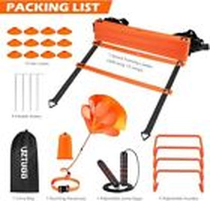 Soccer Training Equipment, Speed Agility Training Equipment for Kids 1-Orange