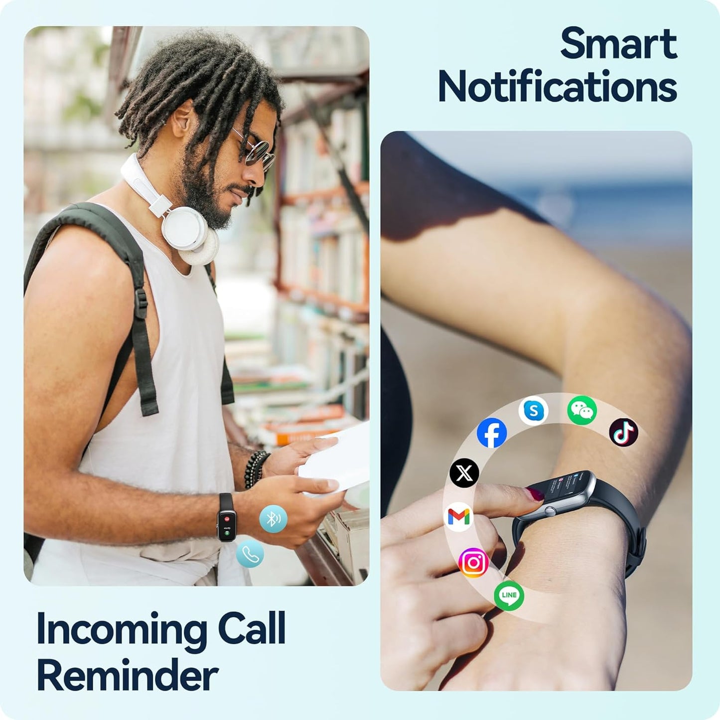 Health Fitness Tracker, 24/7 Heart Rate/Spo2/Sleep Monitor, Activity Trackers & Smart Watches with Step Calorie Counter Pedometer, Waterproof Fitness Watches for Women Men (Black)