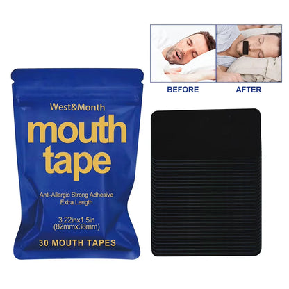 30Pcs anti Snoring Mouth Tape Sleeping Keep Mouth Close Prevent Snoring Gentle Sleep Strip Home Travel Mouth Tape for Sleeping