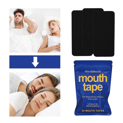 30Pcs anti Snoring Mouth Tape Sleeping Keep Mouth Close Prevent Snoring Gentle Sleep Strip Home Travel Mouth Tape for Sleeping