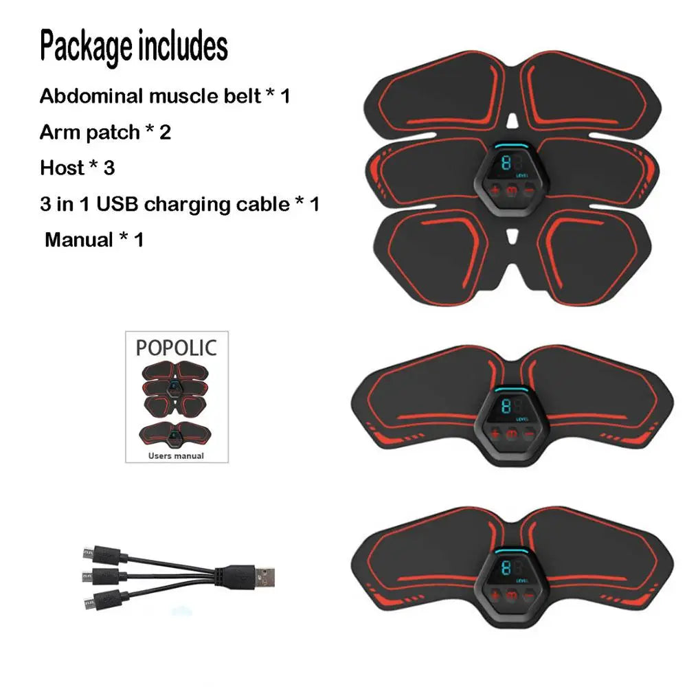 Abdominal Muscle Stimulator with LCD Display for Men/Women EMS Abs Trainer Home Gym Workout Exercise Vibration Fitness Massager