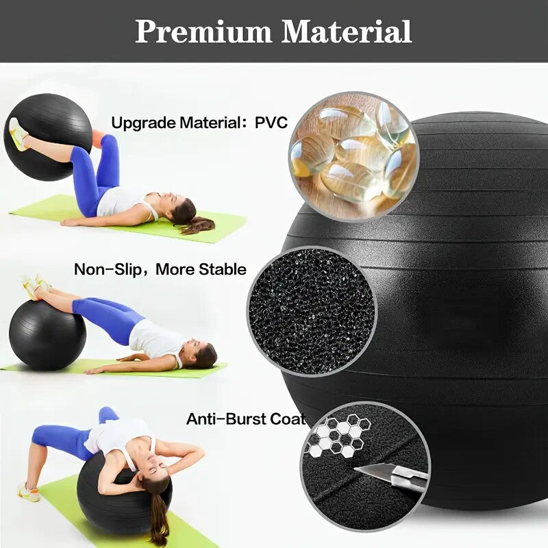 Exercise Ball Yoga Ball Extra Thick Non-Slip Workout Ball US 22''-26''