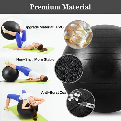 Exercise Ball Yoga Ball Extra Thick Non-Slip Workout Ball US 22''-26''