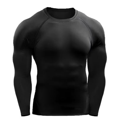 Compression Long Sleeve T Shirt Men Elastic Training T-Shirt Gym Fitness Workout Tights Sport Jersey Athletic Running Shirt Men
