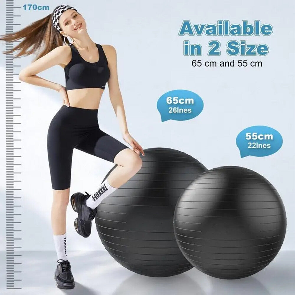 Exercise Ball Yoga Ball Extra Thick Non-Slip Workout Ball US 22''-26''