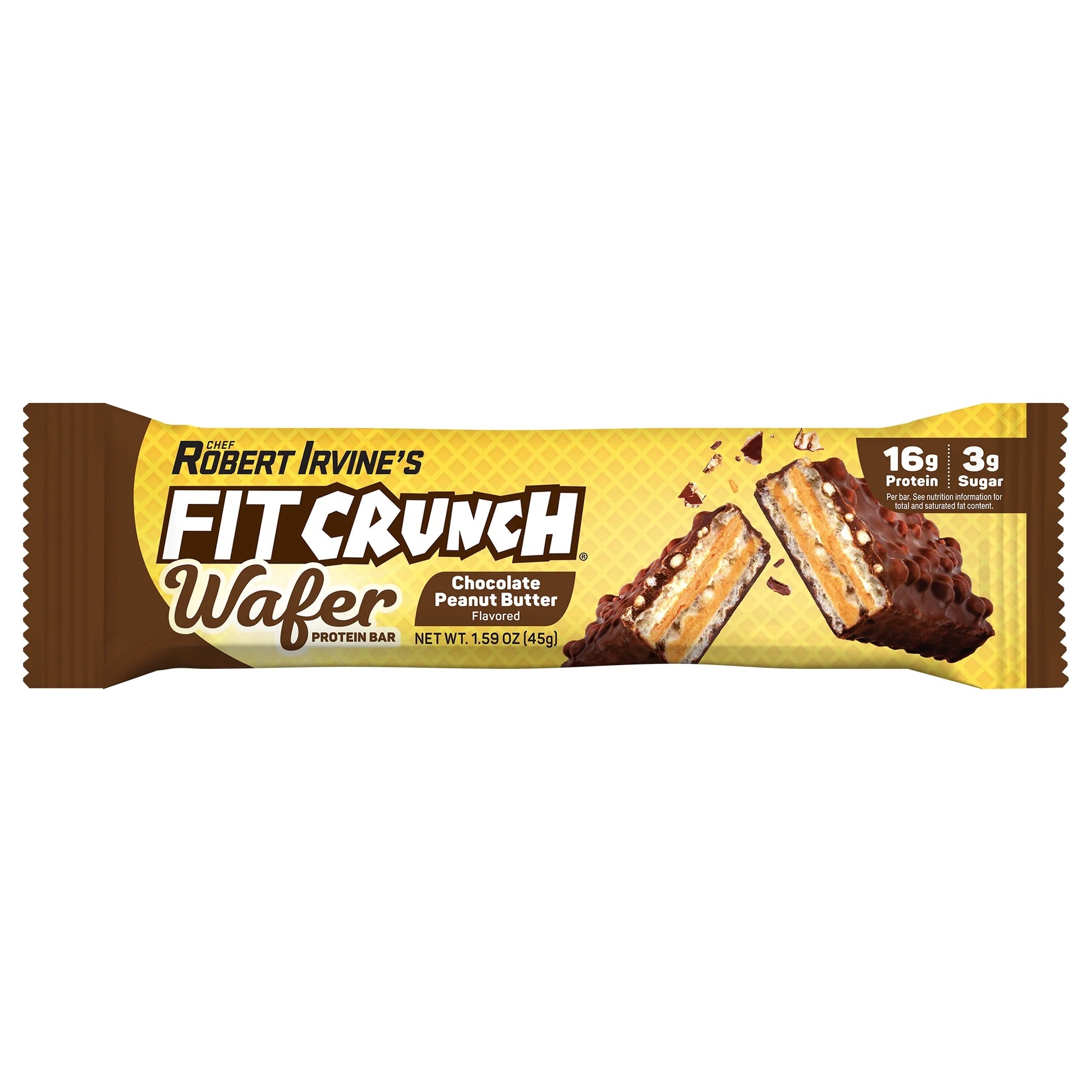 (3 Pack)  Peanut Butter WAFER Protein Bar, 16G, 5Ct