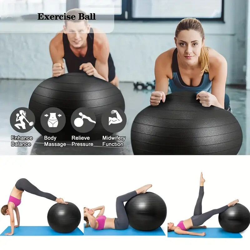 Exercise Ball Yoga Ball Extra Thick Non-Slip Workout Ball US 22''-26''