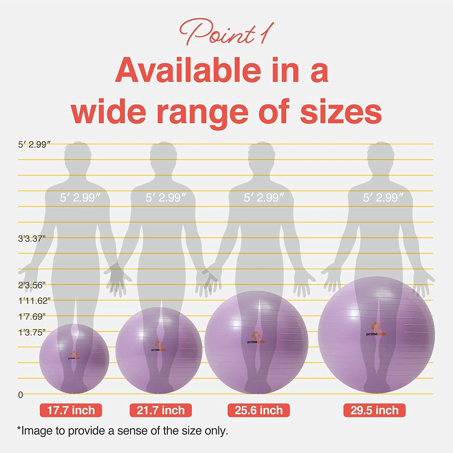 Exercise Ball for Balance Stability Fitness Workout Yoga Pilates at Home Office & Gym Birthing Ball for Pregnancy, Office Ball Chair