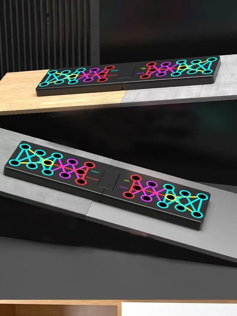 Portable Multifunctional Push-Up Board Set with Handles Foldable Fitness Equipment for Chest Abdomen Arms and Back Training